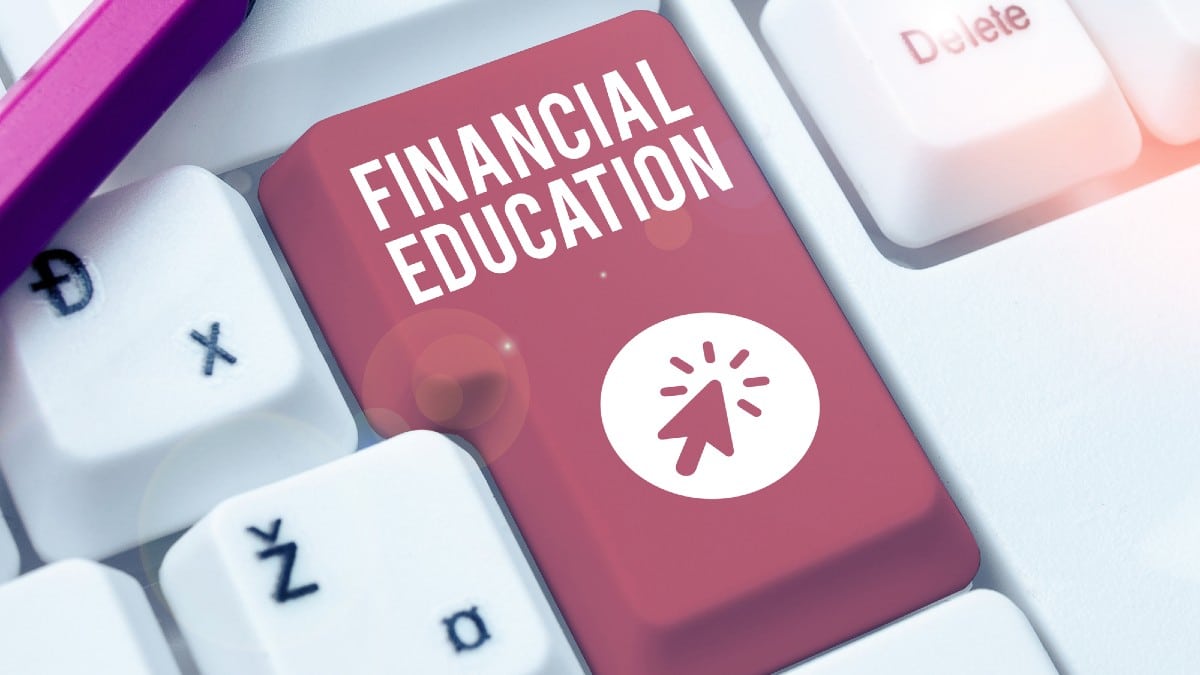 Handwriting text Financial Education