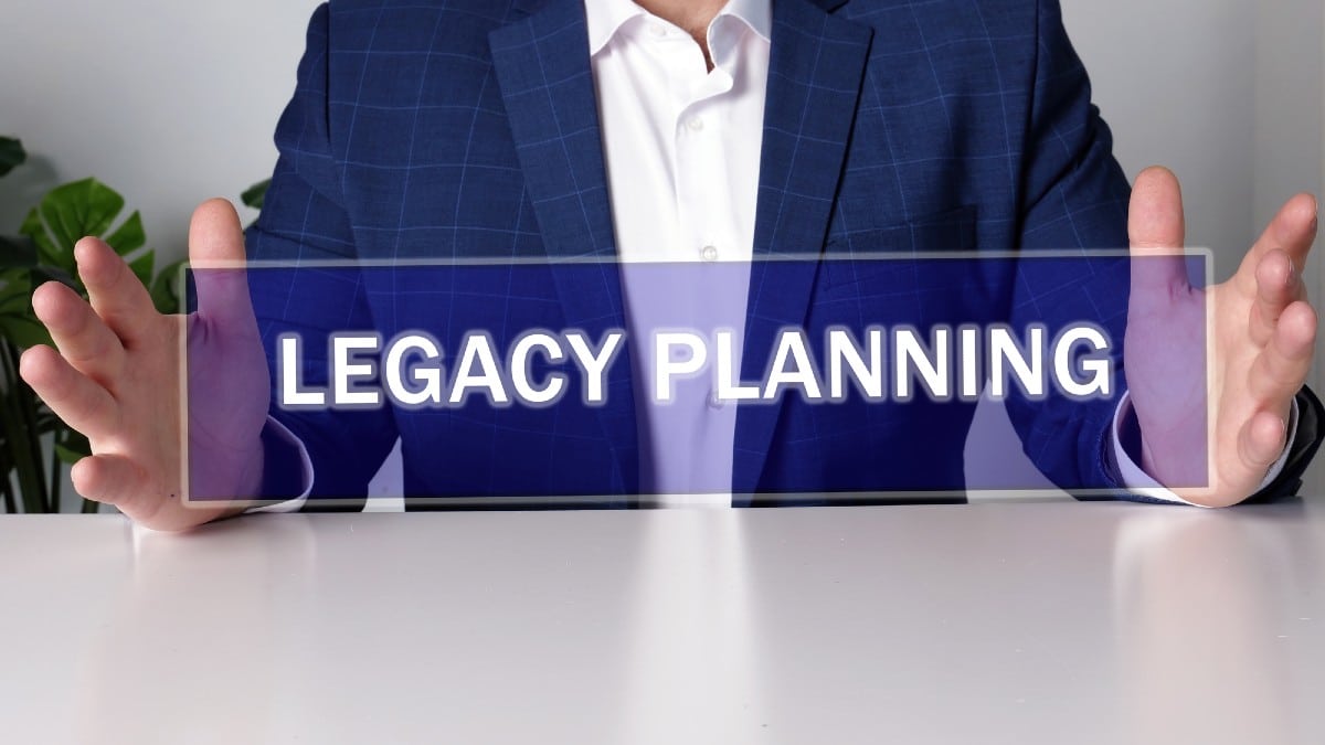 LEGACY PLANNING text in virtual screen