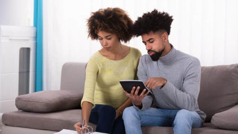 couple working on a budget