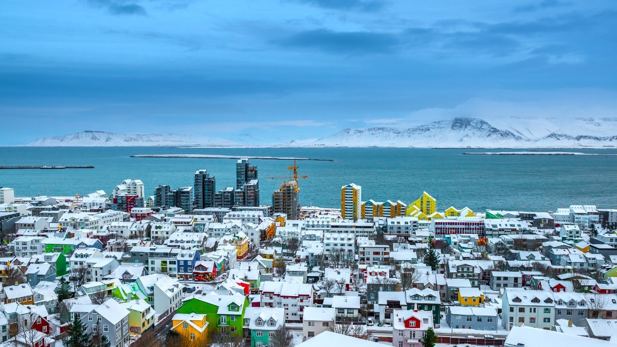 Beautiful view of Reykjavik, Iceland