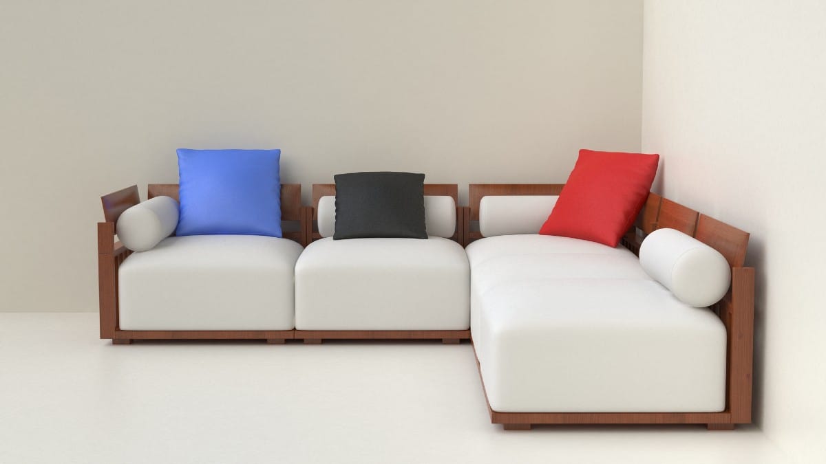Living room beige furniture set