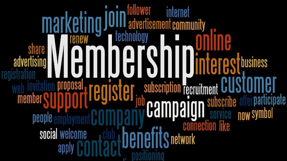Membership, word cloud concept 3 