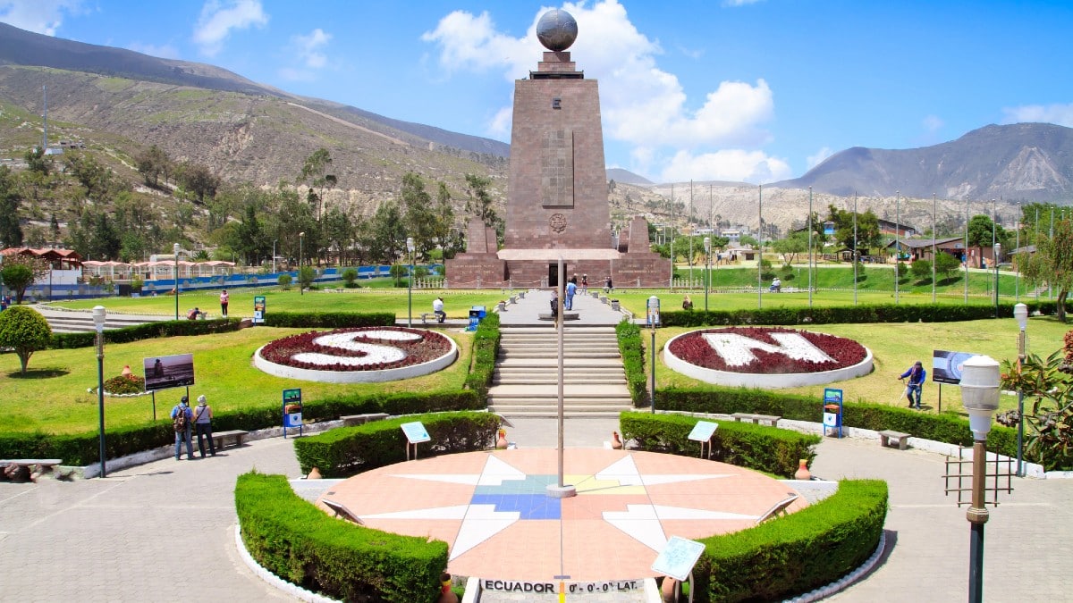 Monument Mitad del Mundo near Quito in Ecuador