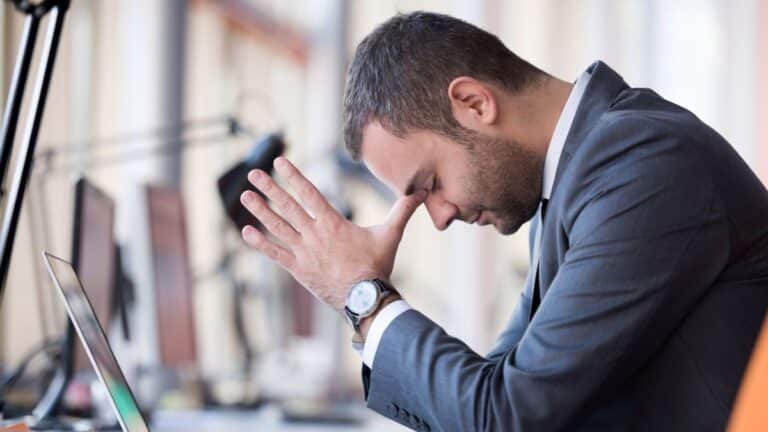 man frustrated