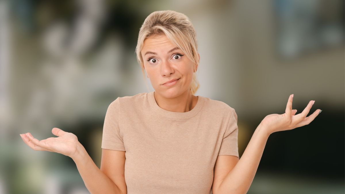 woman not knowing what to say